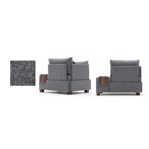 Atelier Del Sofa Sofa, Sivo, Fly Armchair Left - Grey slika 8