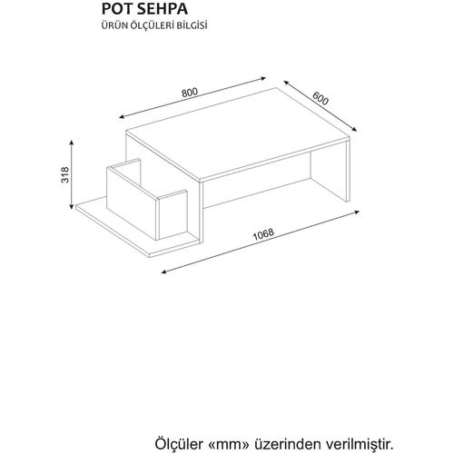 Woody Fashion Stolić za kavu, Bijela boja Cordoba, Pot - White, Cordoba slika 3