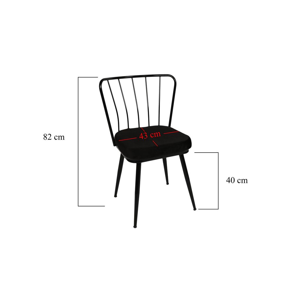 Yıldız 943 V4 Crna Stolica Set (4 Komada) slika 6