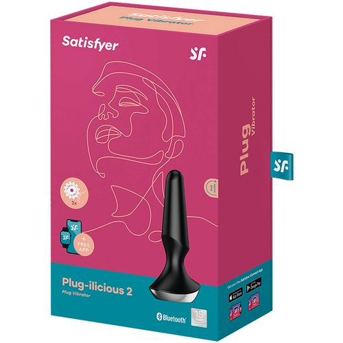 Satisfyer vibracijski analni čep Plug-ilicious 2, crni slika 3