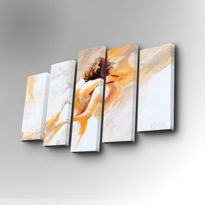 5PUC-038 Multicolor Decorative Canvas Painting (5 Pieces)