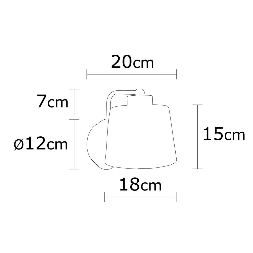Zidna lampa Kemer - N-271 u crnoj boji slika 3