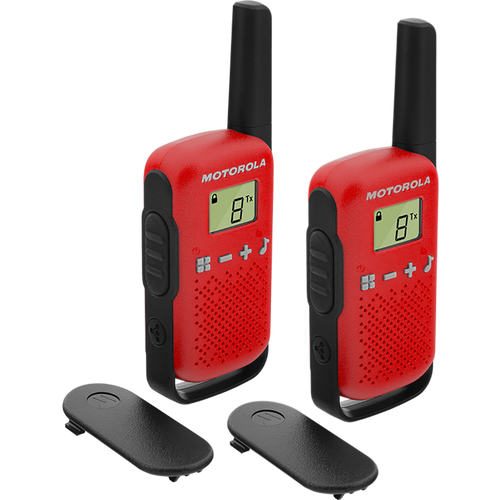 Motorola Walkie Talkie, domet 4 km, 16 kanala, crvena - TLKR T42 RD slika 1