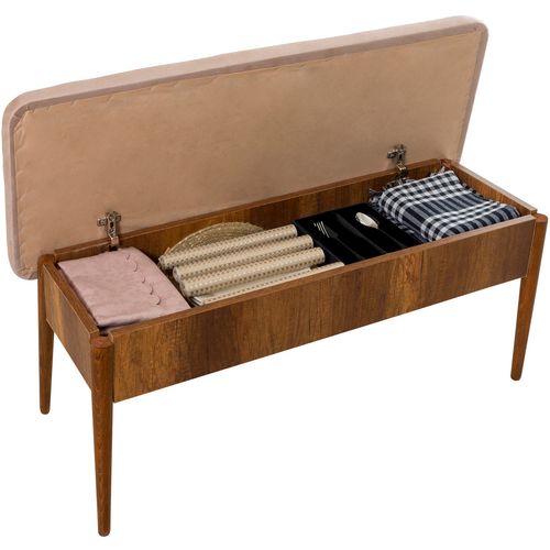 Woody Fashion Klupa, Orah Kamen, Vina Bench - Walnut, Stone slika 4