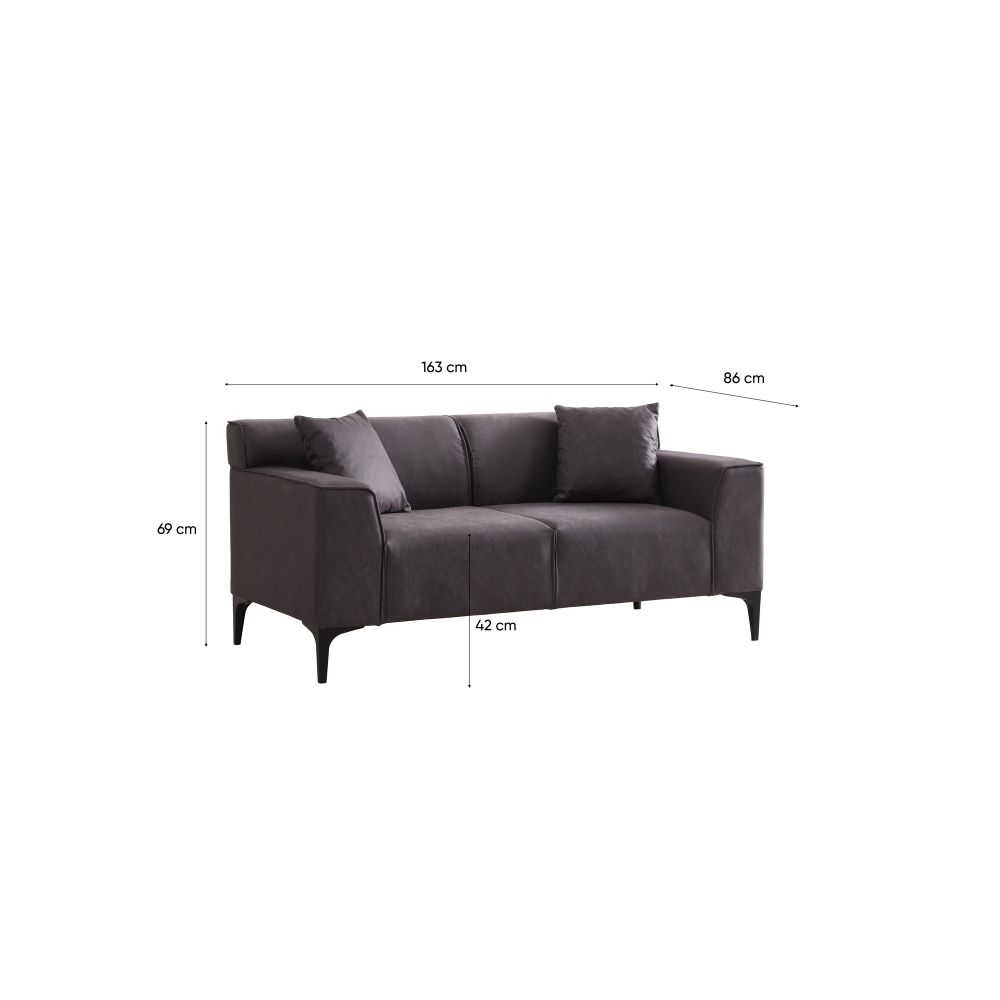 Dvosjed Sofa Nova Petra 2 - boje: antracit slika 9