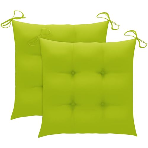 Jastuci za stolice 2 kom jarko zeleni 50 x 50 x 7 cm od tkanine slika 1