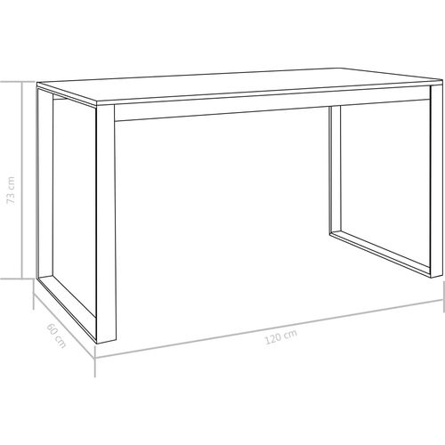 Stol za računalo bijeli 120 x 60 x 70 cm slika 13