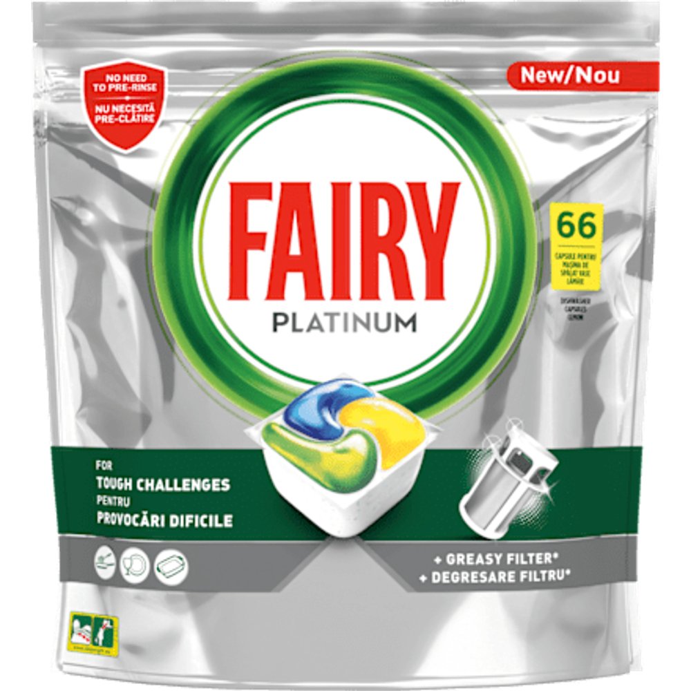 Fairy Tablete za pranje suđa Platinum 66 kom slika 1