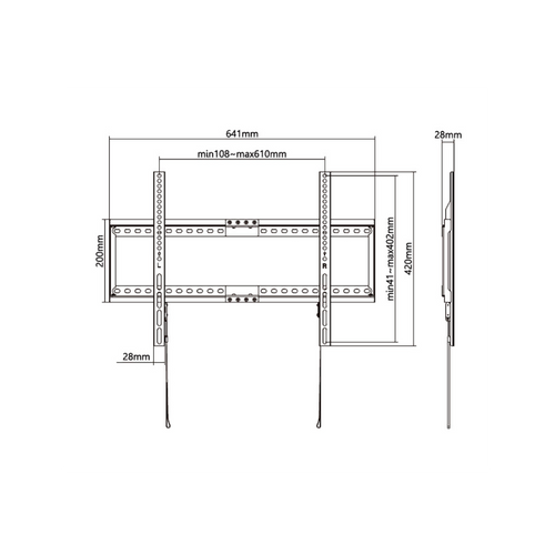 Stell zidni nosač SLIM 37" - 80" SHO 5210 slika 6