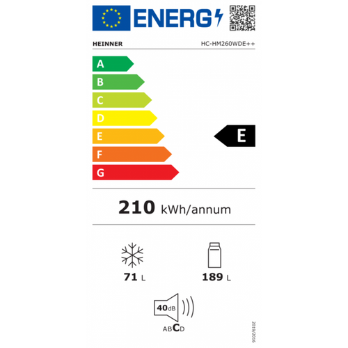 Heinner hladnjak HC-HM260WDE++ slika 3