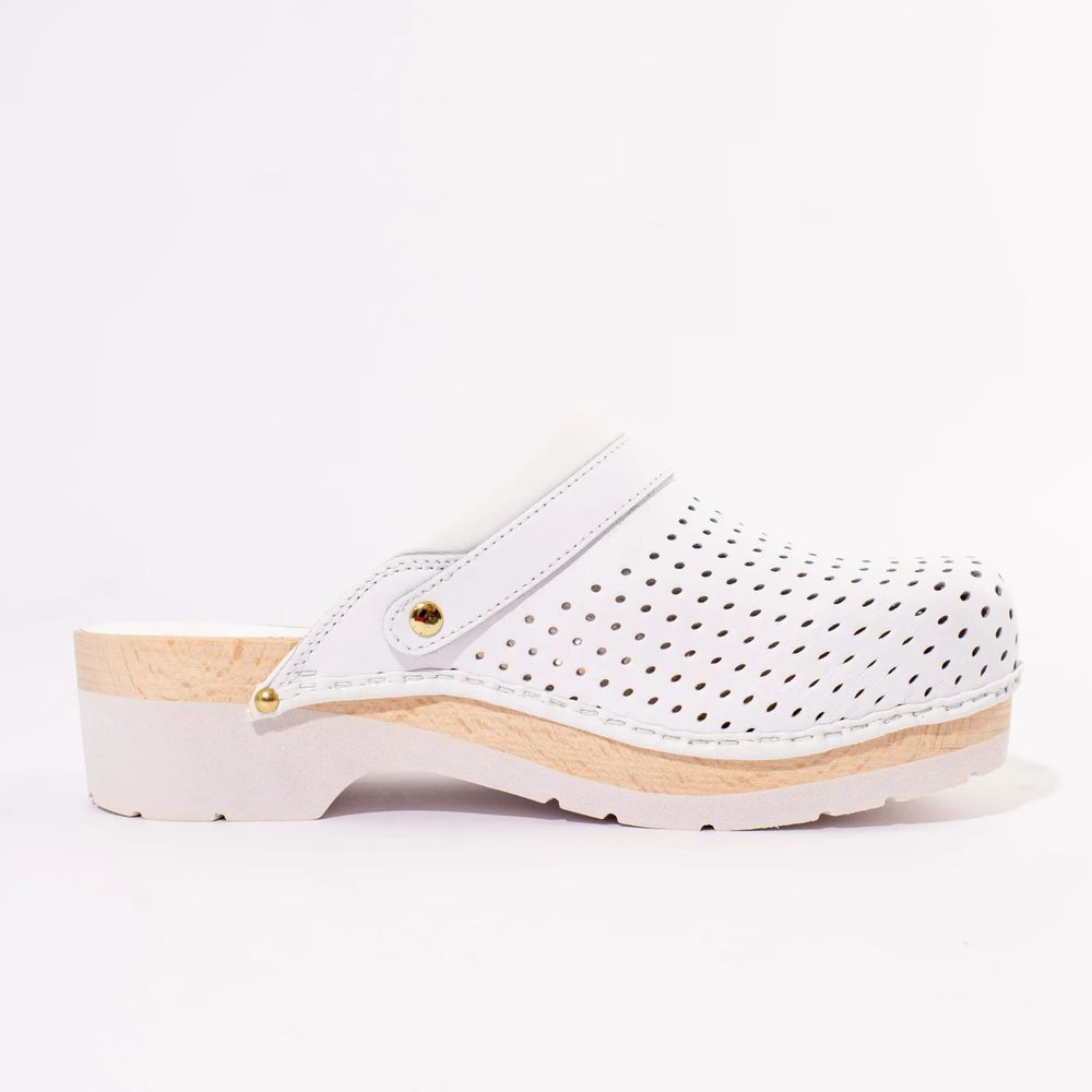 Scholl Muške klompe Supercomfort, Bijele slika 2