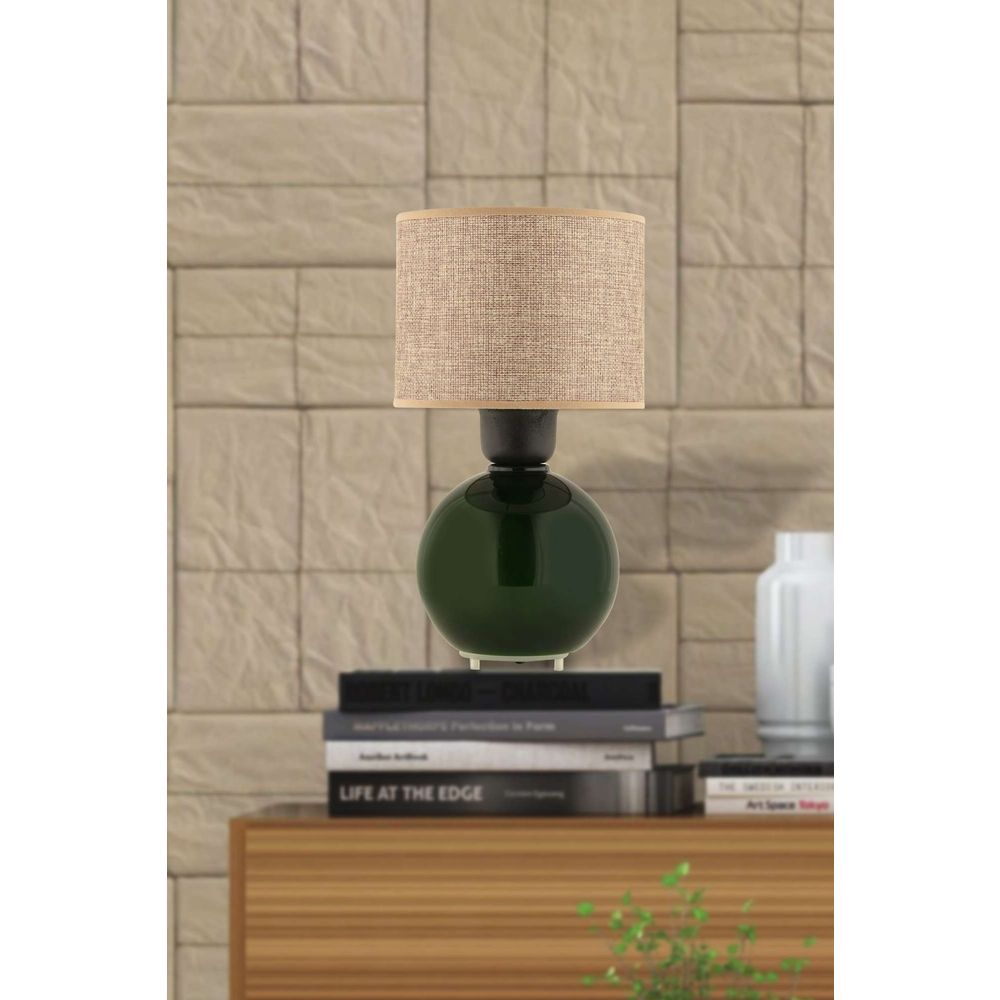 Bež-Zelena Stona Lampa 64899 slika 1