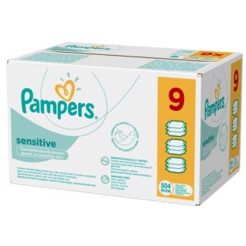 Pampers Dječje vlažne maramice Sensitive, 9 x 56 komada slika 1