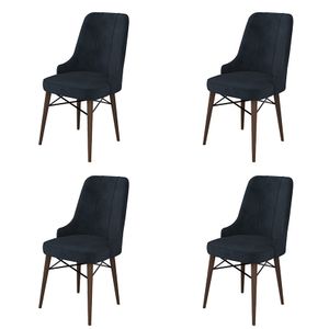 Pare - Set stolica Anthracite, Brown (4 komada)