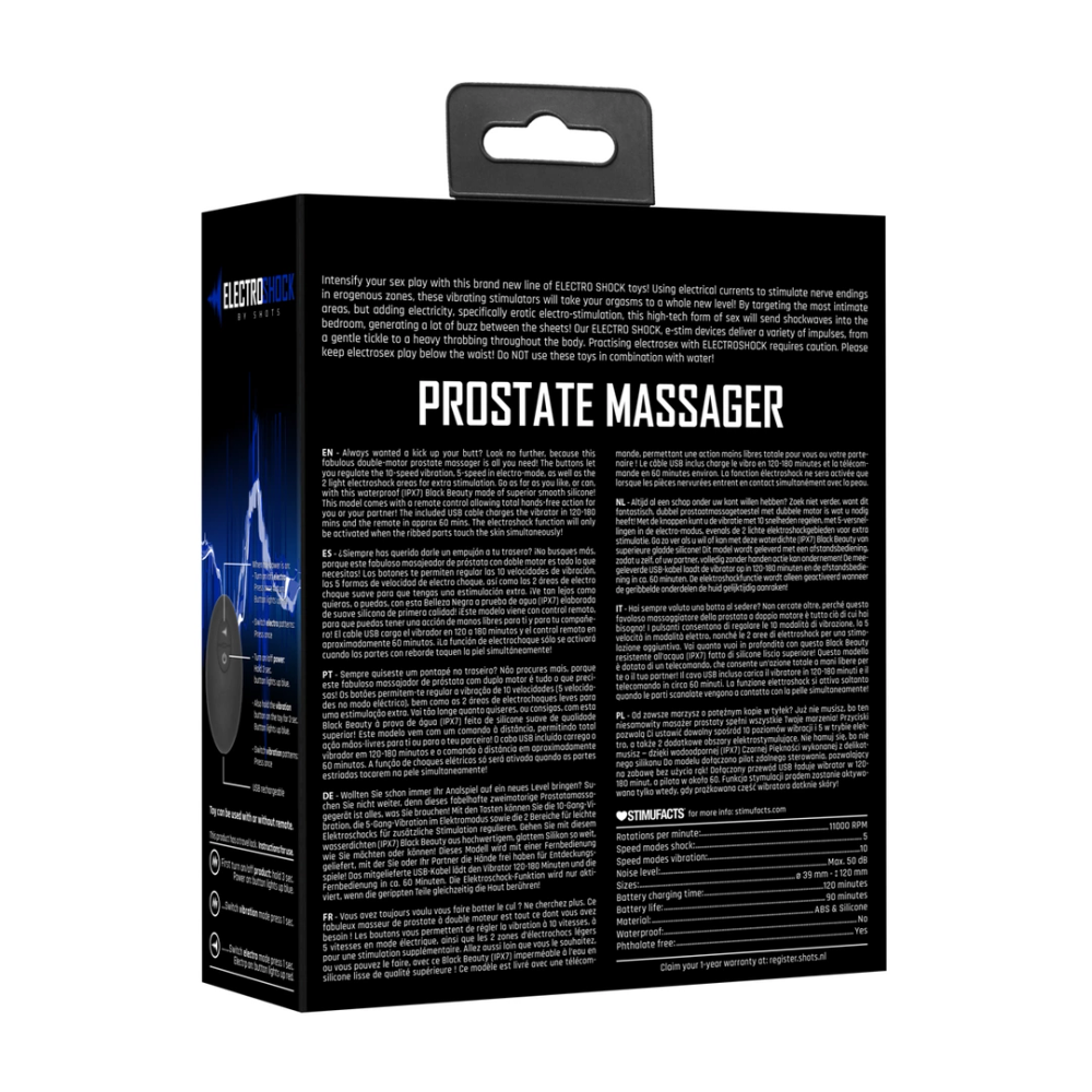 Vibracijski masažer prostate ElectroShock by Shots E-Stimulation slika 8