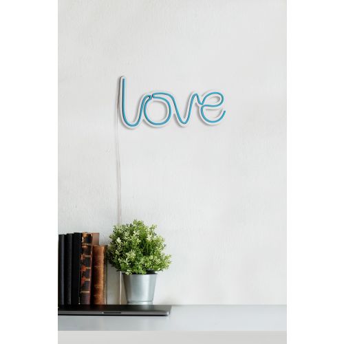 Wallity Ukrasna plastična LED rasvjeta, Love - Blue slika 4