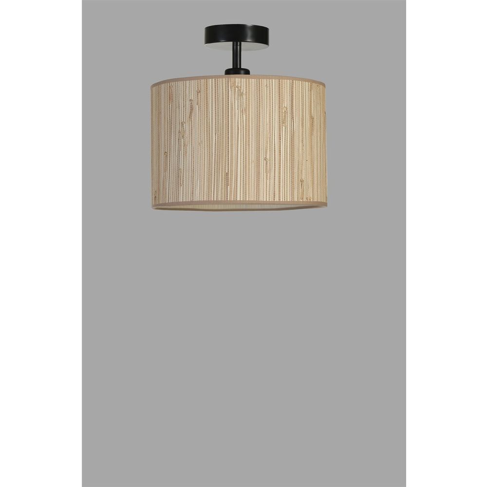 Plafonjera Avize 'Bambu 09' s Abajurima od Hrasta i Crnim Metalnim Tijelom slika 4