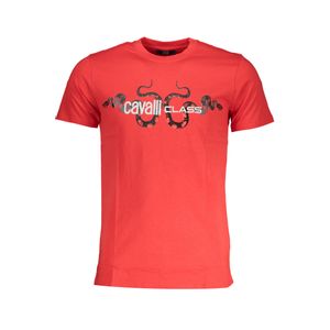 CAVALLI CLASS MEN'S SHORT SLEEVE T-SHIRT RED