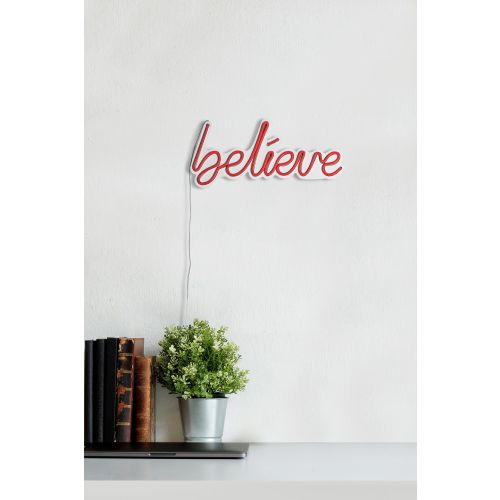 Wallity Ukrasna plastična LED rasvjeta, Believe - Red slika 13