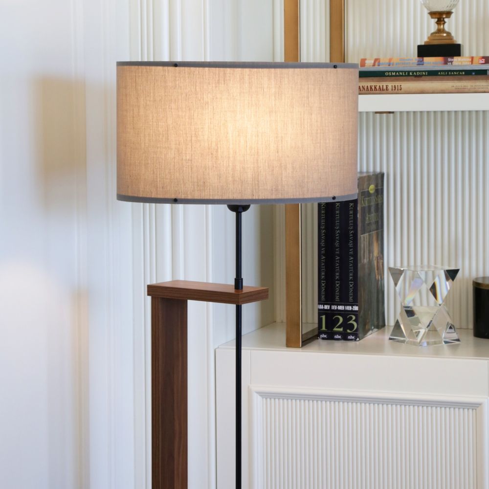 AYD-3132 Tamnosiva Drvena Podna Lampa slika 2