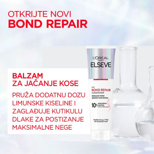 L'Oreal Paris Elseve Bond Repair balzam za sve tipove oštećene kose​ 150ml slika 2