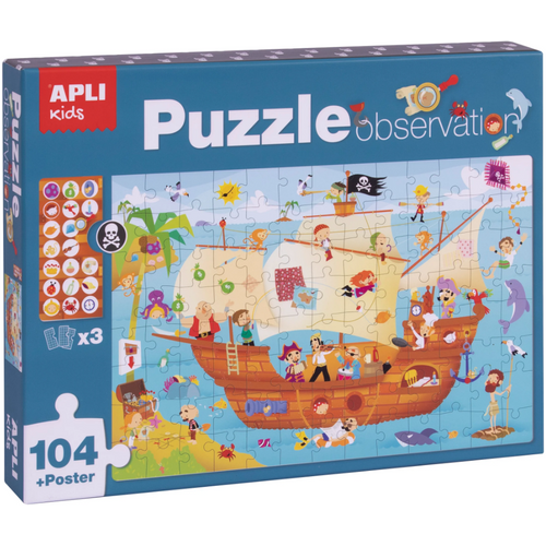 APLI kids Puzzle piratski brod slika 1