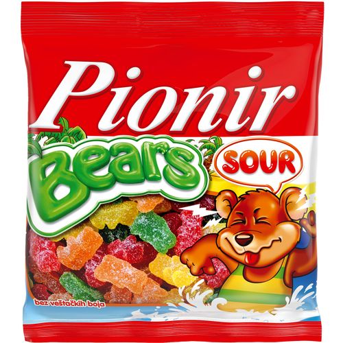 PIONIR SOUR BEARS GUMENE BOMBONE 100G slika 1