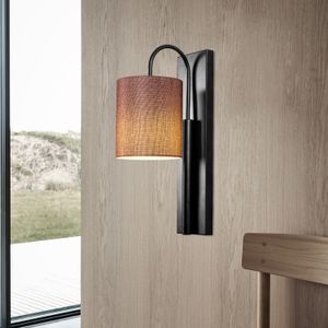 Baston - 3462 Crna i Smeđa Zidna Lampa