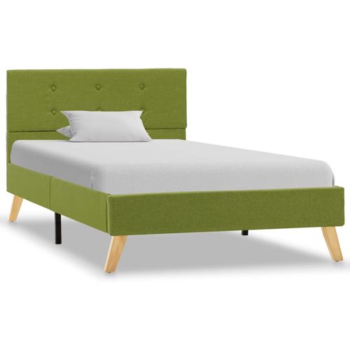 Okvir za krevet od tkanine zeleni 100 x 200 cm slika 1