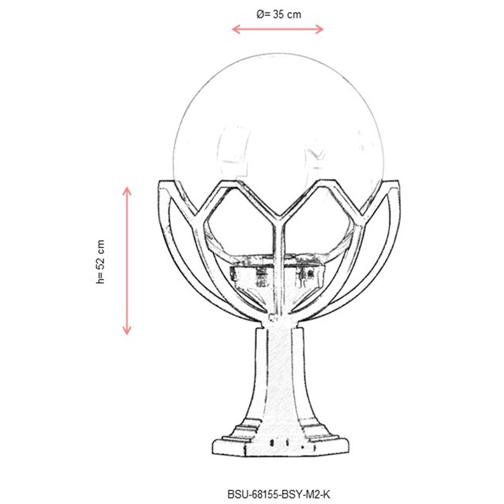 BSU-68155-BSY-M2-K Crna Spoljašnja Zidna Lampa slika 3