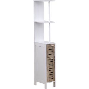 Tendance kupaonski ormarić sa vratima i policama Stockholm bijeli 130x30x18 cm MDF