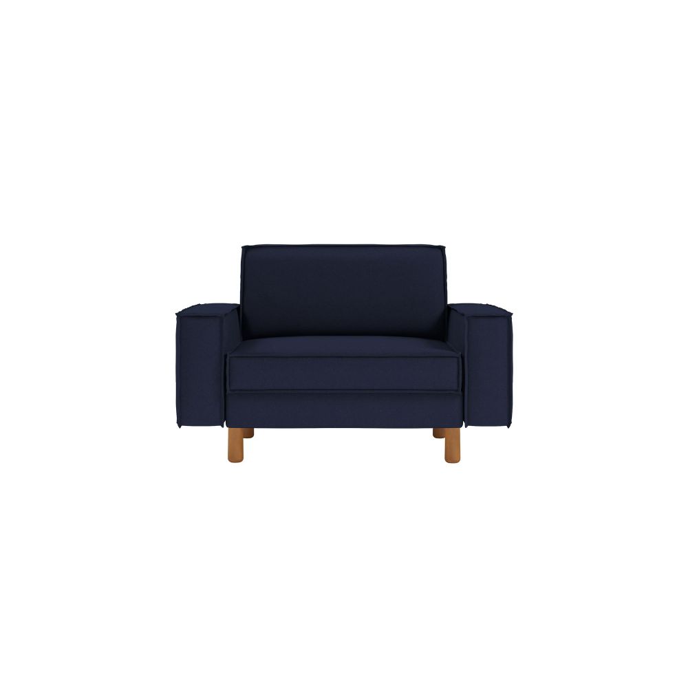Sofa za Jednu Osobu Sparrow Loveseat - noćno plava orahova slika 2