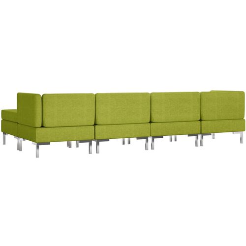 5-dijelni set sofa od tkanine zeleni slika 29