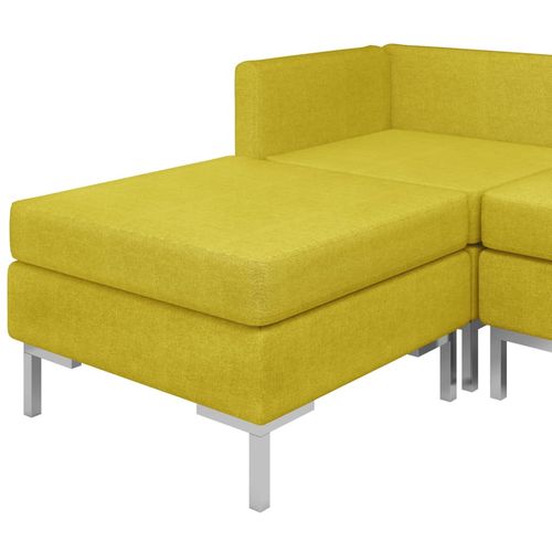 9-dijelni set sofa od tkanine žuti slika 6