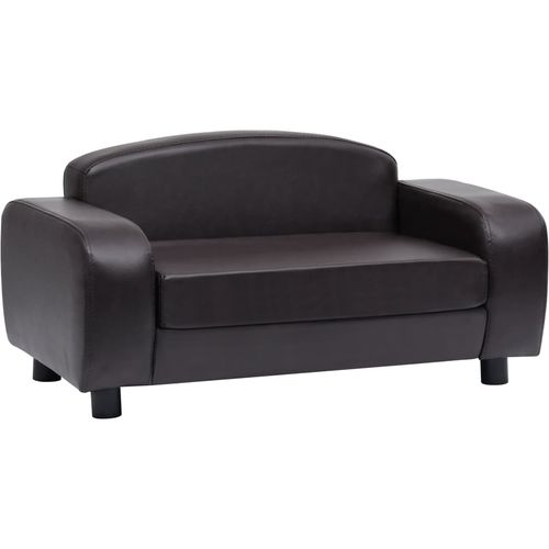 Sofa za pse smeđa 80 x 50 x 40 cm od umjetne kože slika 44