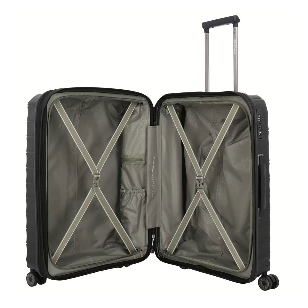 Travelite Kofer 66 cm ABS Mooby, 076848-01, crni slika 5