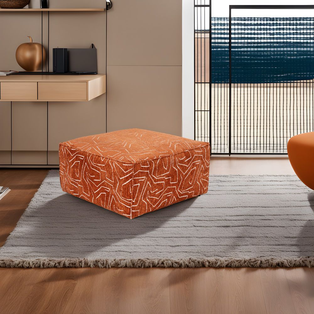 Lora Pouffe - Šarmantna Narandžasta Tabureta slika 1