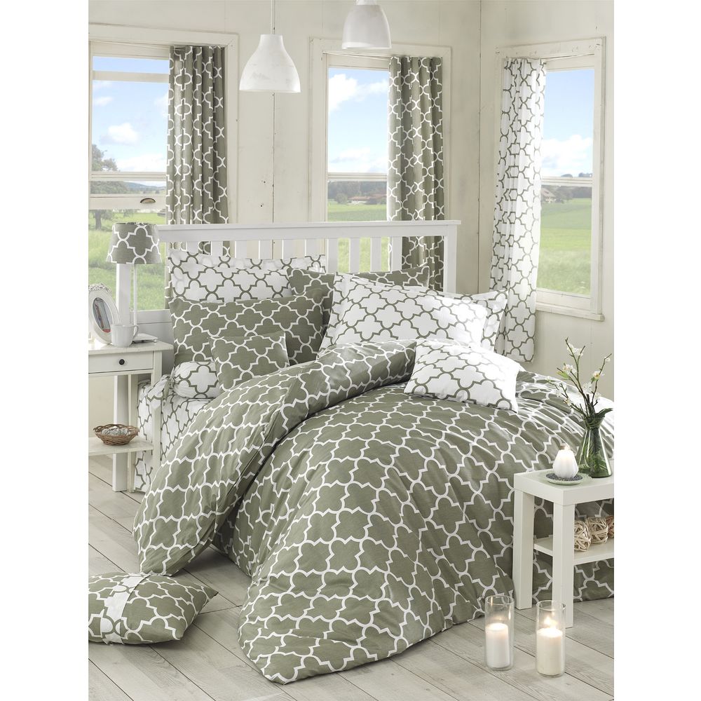 Set Pokrivača za Jednostruki Krevet Madalyon Grey White Ranforce slika 1