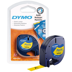 Dymo Kazeta s trakom za LetraTag,  4 met.,  12 mm, plastic žuta - S0721620