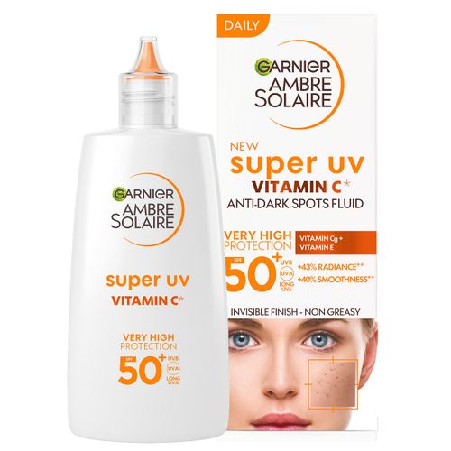 Garnier Ambre Solaire dnevni fluid protiv tamnih mrlja s vitaminom C SPF 50+ slika 1