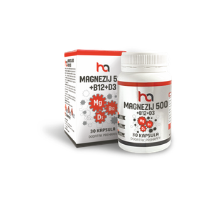HA Magnezij 500 + B12 + D3 - 30 kapsula