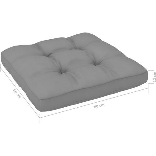Jastuk za sofu od paleta sivi 60 x 60 x 10 cm * Bez originalne ambalaže/Mogući znakovi stajanja slika 2