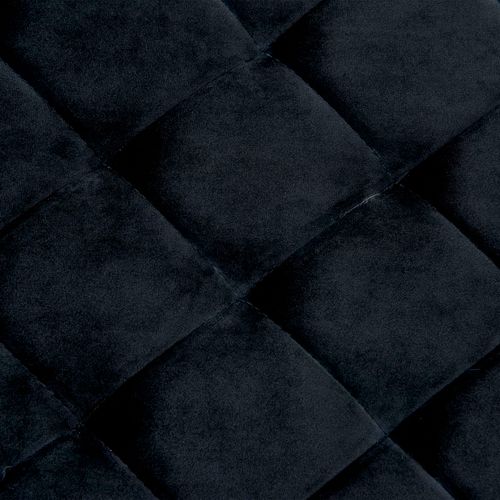 Klupa od crne baršunaste tkanine i nehrđajućeg čelika 97 cm slika 2
