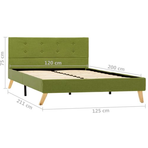 Okvir za krevet od tkanine zeleni 120 x 200 cm slika 23