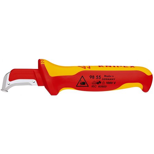 Knipex 98 55 Nož za električare, VDE izolovano 180 mm slika 1