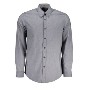 HUGO BOSS MEN'S LONG SLEEVE SHIRT BLUE