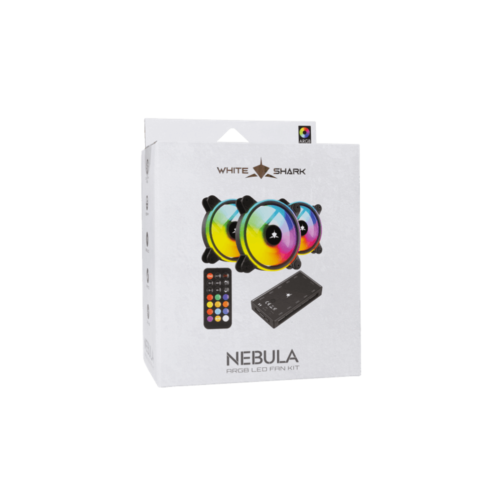 WHITE SHARK Ventilator GCF-S028-004 NEBULA-2 / ARGB KIT, crni slika 7