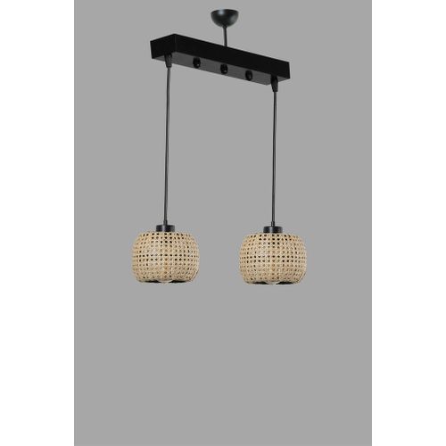 Tıger 2 Li Sıralı Rattan Sarkıt Rattan Chandelier slika 2