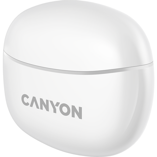 Canyon TWS-5 Bluetooth headset, with microphone, BT V5.3 JL 6983D4, Frequence Response:20Hz-20kHz, battery EarBud 40mAh*2+Charging Case 500mAh, type-C cable length 0.24m, size: 58.5*52.91*25.5mm, 0.036kg, White slika 4
