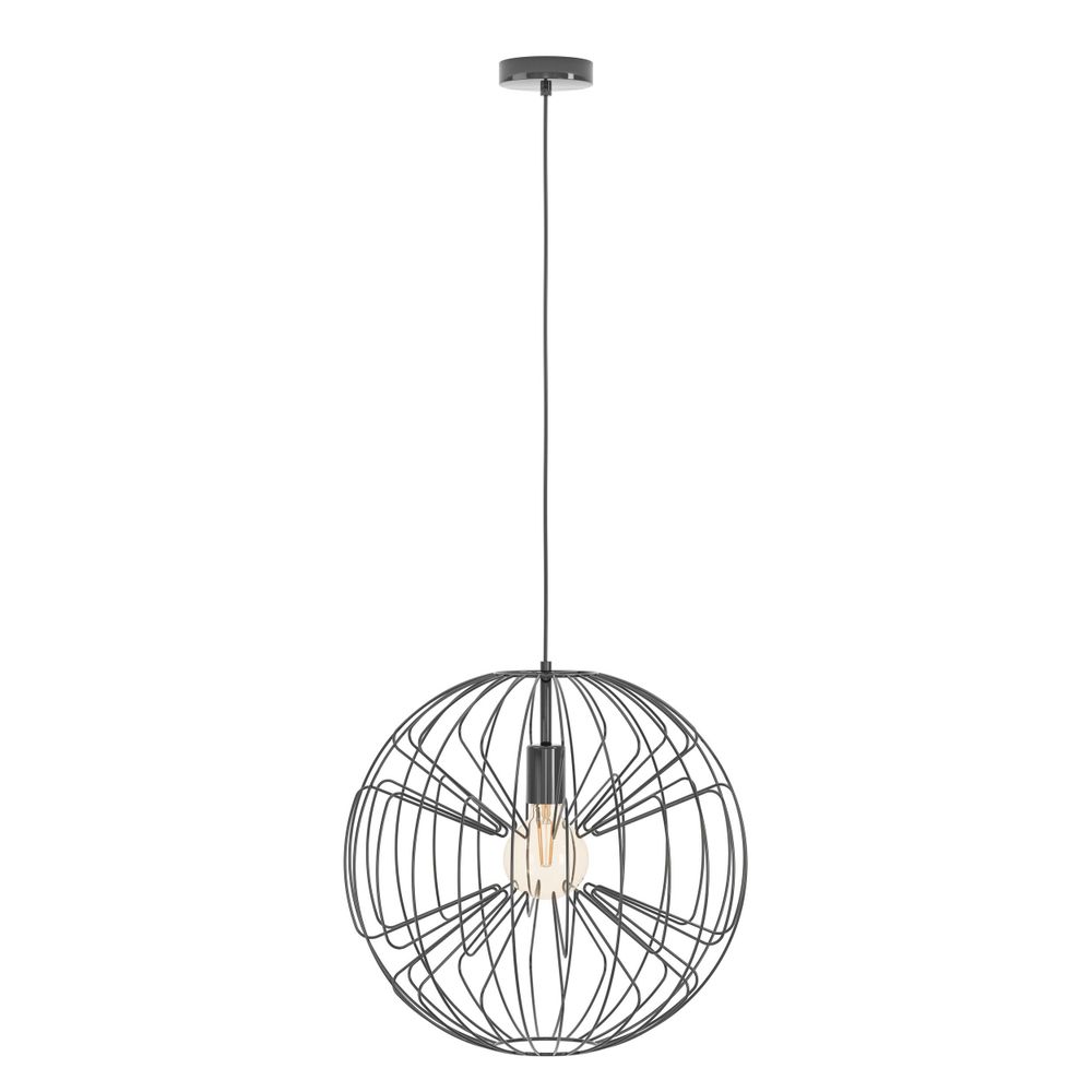 Eglo viseća lampa okinzuri e27 1x60w nikal crni v:1100mm o450mm slika 4